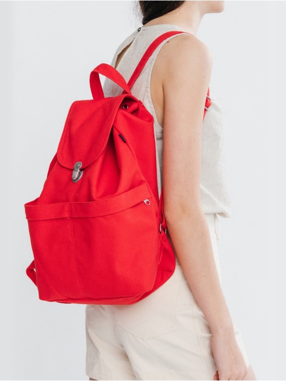 BAGGU Canvas Backpack Poppy